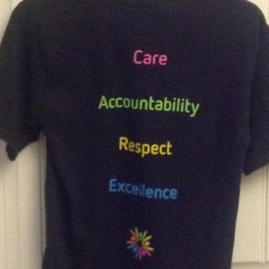 E795-1021) Black NWOT t-shirt Greystone Health S, M, L, XL